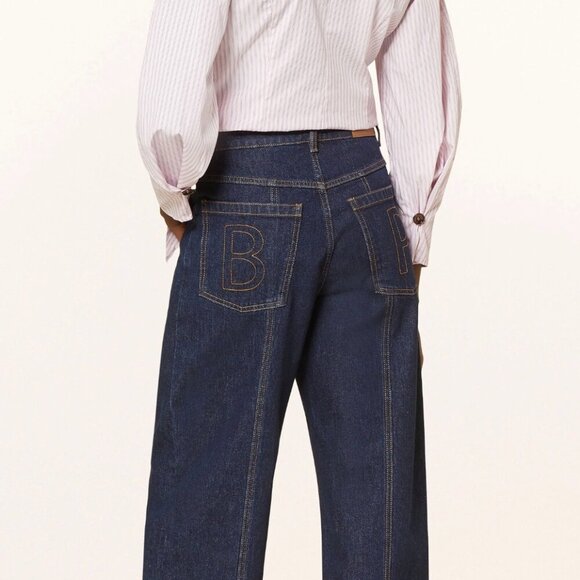 BAUM UND PFERDGARTEN Nara Wide-Leg Ankle Crop Dark Denim Jeans Sz 34 (US 2) - Picture 8 of 15